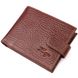 Зручний чоловічий гаманець з хлястиком із натуральної шкіри KARYA 21088 Світло-коричневий 21088 фото 1