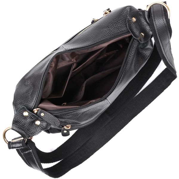 Шкіряна жіноча сумка Vintage 20686 Чорний 20686 фото