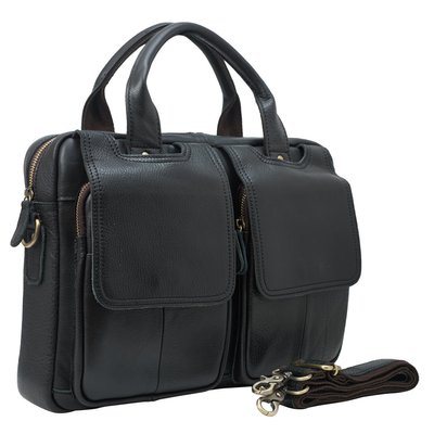 Шкіряний чорний чоловічий портфель Buffalo Bags M8002A M8002A фото