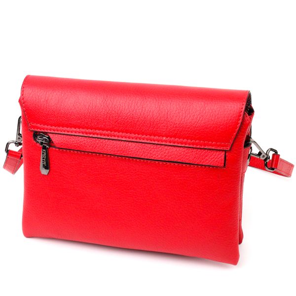 Зручна сумка жіноча на плече KARYA 20857 шкіряна Червоний 20857 фото