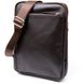 Модна сумка планшет з накладною кишенею на блискавці в гладкій шкірі 11282 SHVIGEL, Коричнева 46886 фото