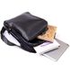 Чоловіча сумка планшет з накладною кишенею на блискавці в гладкій шкірі 11281 SHVIGEL, Чорна 46887 фото 4