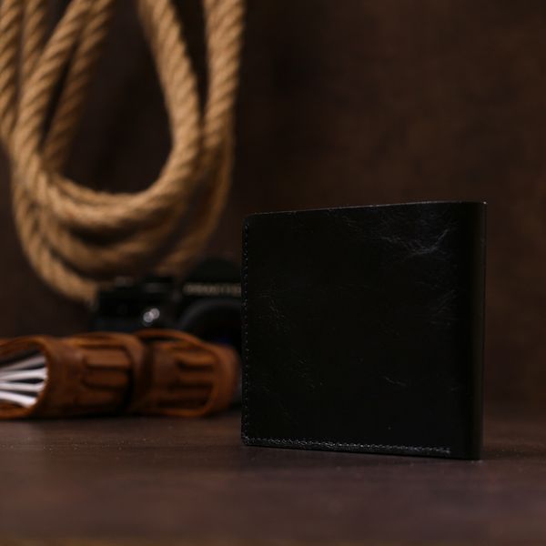 Невелике шкіряне портмоне для чоловіків Shvigel 16460 Чорний 16460 фото