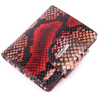 Лакований жіночий гаманець з тисненням під змію KARYA 21338 Різнокольоровий 21338 фото