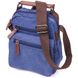 Відмінна чоловіча сумка із щільного текстилю 21228 Vintage Синя 21228 фото 1
