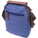 Відмінна чоловіча сумка із щільного текстилю 21228 Vintage Синя 21228 фото 2