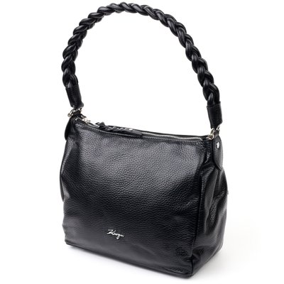 Красива сумка жіноча KARYA 20868 шкіряна Чорний 20868 фото