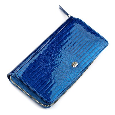 Кошелек женский ST Leather 18435 (S7001A) лакированный Синий 18435 фото