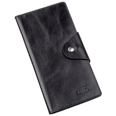 Бумажник мужской вертикальный из кожи алькор на кнопках SHVIGEL 16173 Черный 16173 фото