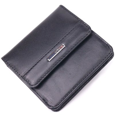 Компактний жіночий гаманець із натуральної гладкої шкіри KARYA 21432 Чорний 21432 фото