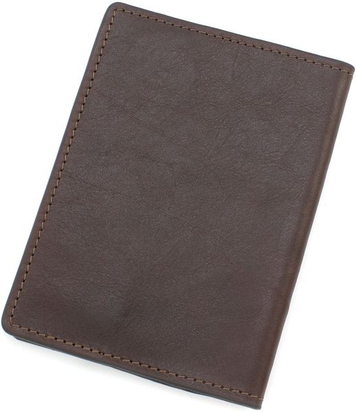 Тёмно-коричневая кожаная обложка для паспорта Grande Pelle 252620 252620 фото