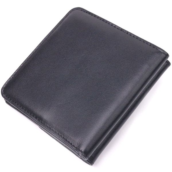 Компактний жіночий гаманець із натуральної гладкої шкіри KARYA 21432 Чорний 21432 фото