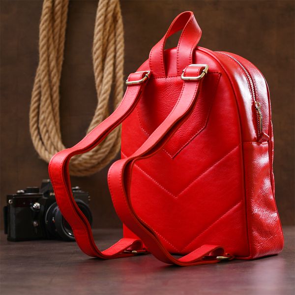 Яскравий жіночий рюкзак із натуральної шкіри Shvigel 16316 Червоний 52462 фото