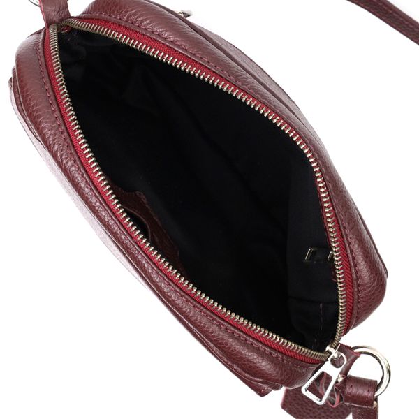 Яскрава сумка жіноча крос-боді з натуральної шкіри GRANDE PELLE 11653 Марсала 56460 фото
