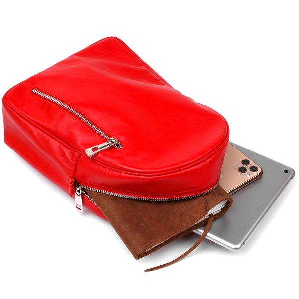 Яскравий жіночий рюкзак із натуральної шкіри Shvigel 16316 Червоний 52462 фото