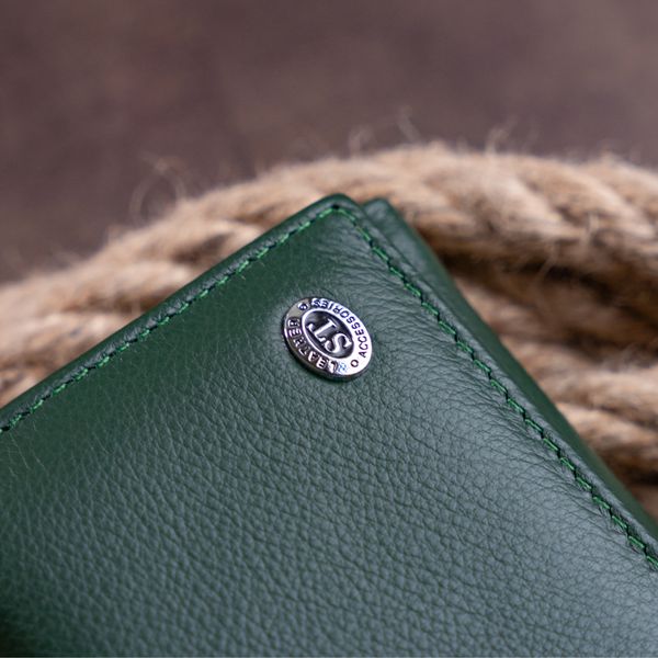 Гаманець горизонтальний з монетником на блискавці унісекс ST Leather 19359 Зелений 19359 фото