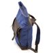 Рол-ап рюкзак зі шкіри та синій канвас TARWA RKc-5191-3md RKc-5191-3md  фото 8
