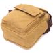 Отличная небольшая мужская сумка из плотного текстиля Vintage 22222 Песочный 20435 фото 3
