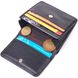 Компактний жіночий гаманець із натуральної гладкої шкіри KARYA 21432 Чорний 21432 фото 5