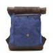 Рол-ап рюкзак зі шкіри та синій канвас TARWA RKc-5191-3md RKc-5191-3md  фото 5