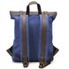 Рол-ап рюкзак зі шкіри та синій канвас TARWA RKc-5191-3md RKc-5191-3md  фото 4