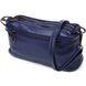 Шикарная сумка на три отделения из натуральной кожи 22137 Vintage Синяя 22137 фото 2