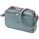 Модна сумка-клатч у стильному дизайні з натуральної шкіри 22087 Vintage Сіро-блакитна 22087 фото 1