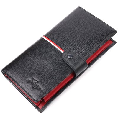 Практичний гаманець-клатч із натуральної шкіри KARYA 21183 Чорний 21183 фото