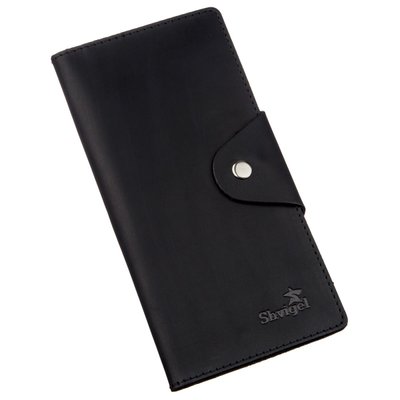 Бумажник мужской вертикальный из винтажной кожи на кнопках SHVIGEL 16182 Черный 16182 фото