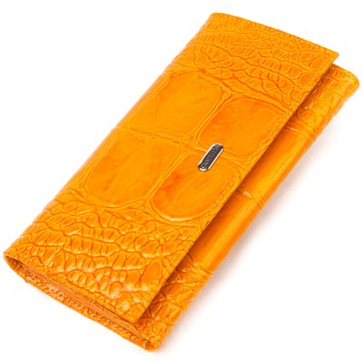 Яскравий жіночий гаманець із натуральної фактурної шкіри CANPELLINI 21651 Жовтий 21651 фото