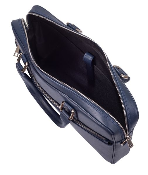Синий кожаный портфель для ноутбука VIRGINIA CONTI V-01184B V-01184B фото