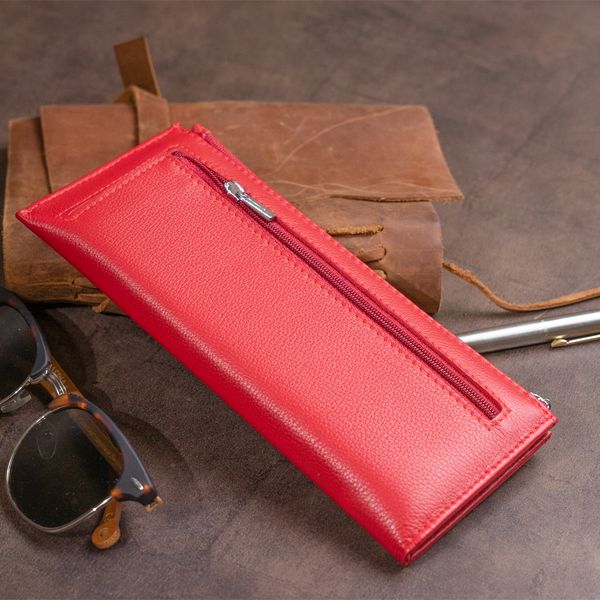 Горизонтальний тонкий гаманець зі шкіри жіночий ST Leather 19330 Червоний 19330 фото