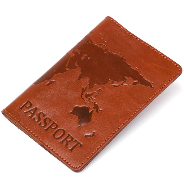 Обкладинка на паспорт Shvigel 13919 шкіряна Коричнева 13919 фото