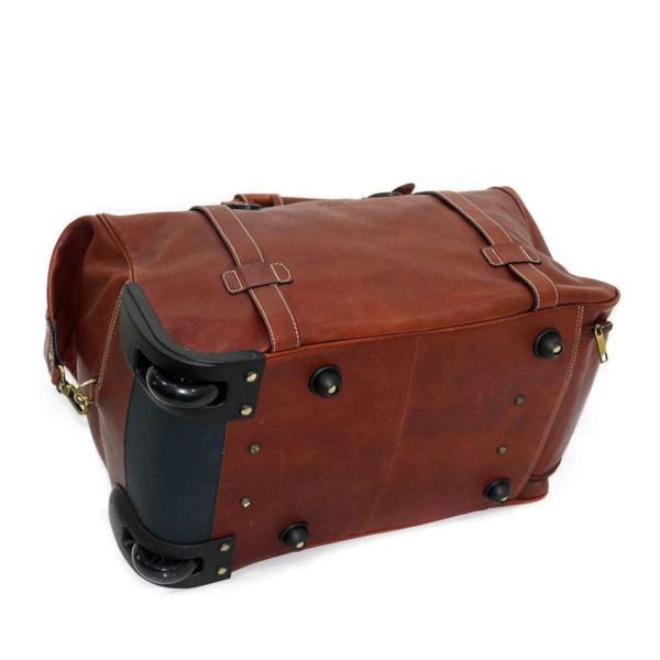 Кожаная коричневая дорожная сумка на колесах KATANA k33158-3 k33158-3 фото