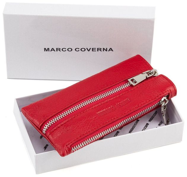 Червона шкіряна ключниця гаманець Marco Coverna 017-2 017-2 фото