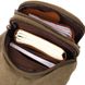 Чоловіча практична текстильна сумка через плече з ущільненою спинкою Vintagе 22174 Оливковий 56810 фото 5