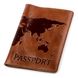 Обкладинка на паспорт Shvigel 13919 шкіряна Коричнева 13919 фото 1
