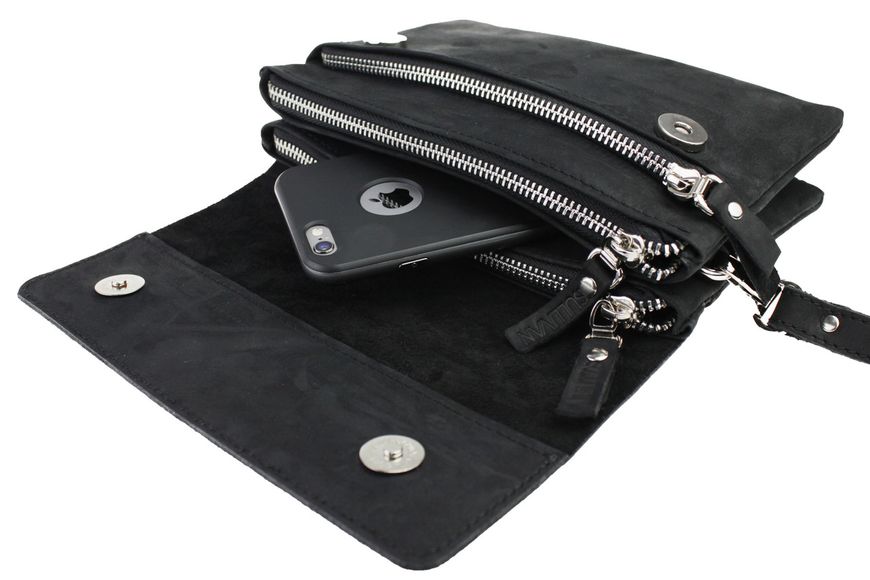 Мужской кожаный клатч на 2 отделения SKE smmbk2(32) черный smmbk2(32) фото