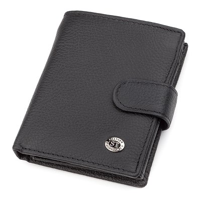 Чоловічий гаманець ST Leather 18496 (ST132) натуральна шкіра Чорний 18496 фото
