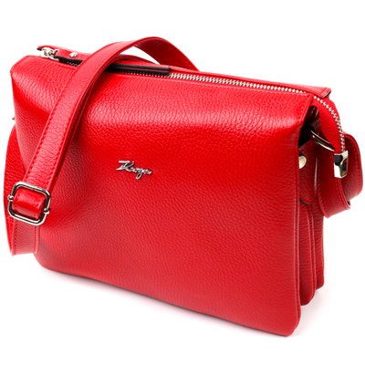 Удобная женская сумка на плечо KARYA 20884 кожаная Красный 20884 фото