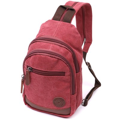 Мужская стильная сумка через плечо с уплотненной спинкой Vintagе 22175 Бордовый 56811 фото