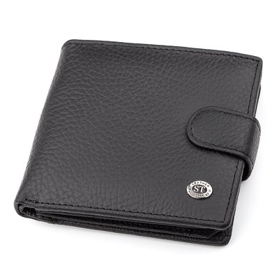Чоловічий гаманець ST Leather 18345 (ST153) шкіряний Чорний 18345 фото