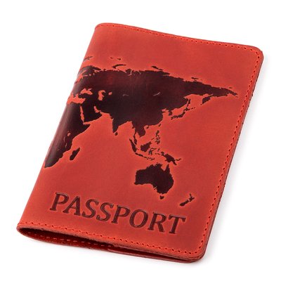 Обкладинка на паспорт Shvigel 13920 шкіряна Червона 13920 фото