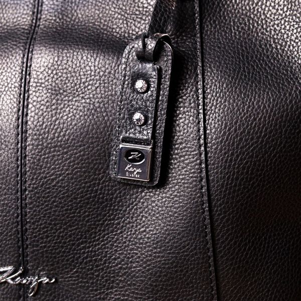 Класична жіноча сумка KARYA 20834 шкіряна Чорний 52829 фото