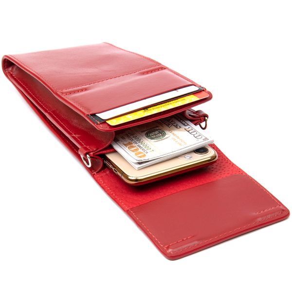 Жіноча шкіряна сумка-гаманець GRANDE PELLE 11441 Червоний 11441 фото
