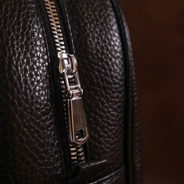 Компактний жіночий рюкзак з натуральної шкіри Shvigel 16317 Чорний 52622 фото