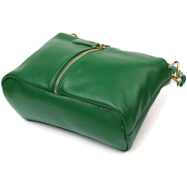 Молодежная сумка через плечо из натуральной кожи 22097 Vintage Зеленая 22097 фото