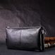 Удобный женский клатч из натуральной зернистой кожи GRANDE PELLE 11697 Черный 56503 фото 9
