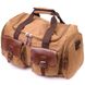 Зручна дорожня сумка із щільного текстилю 21239 Vintage Коричнева 55126 фото