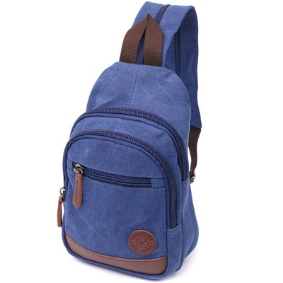 Удобная сумка для мужчин через плечо с уплотненной спинкой Vintagе 22176 Синий 56812 фото
